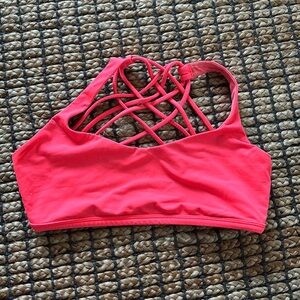 Lululemon Free to be wild strappy sports bra - hot pink - size 8